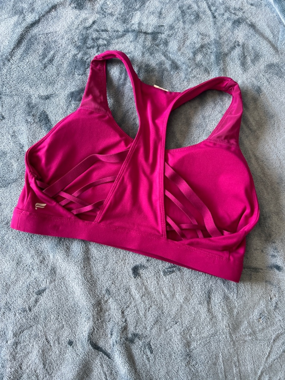 Fabletics Boost Hot Pink Strappy Racerback Sports Bra